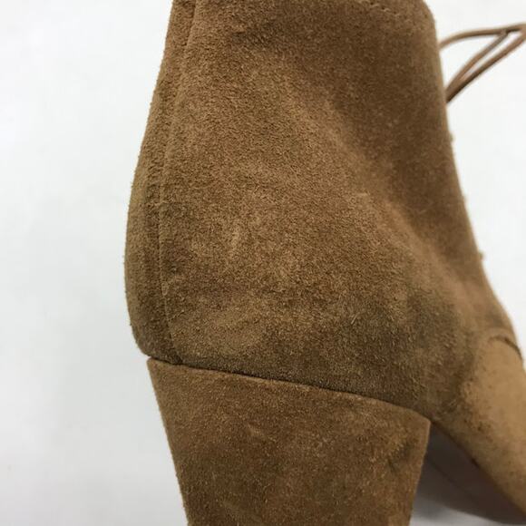 BCBGeneration Delphine Suede Booties 9 M Ankle Boots Lace Up Block Heel Brown - Picture 16 of 16